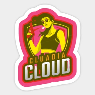 funny cluadia cloud Sticker